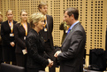 Norwegian Minister of Defence Anne-Grete Strøm-Erichsen and Slovenian Minister of Defence Karl Erjavec before Troika Meeting