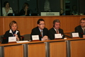 Minister za javno upravo Gregor Virant in minister za gospodarstvo Andrej Vizjak ob nastopu pred Odborom  za pravne zadeve JURI v Evropskem parlamentu