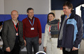 Minister Milan Zver (right) welcomes ministers and representatives of the EU institutions and of the NOCs, IOC and EOC who attended the last day of competition at the World Cup Ski Jumping Finals of the 2007/2008 Season at Planica