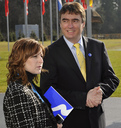 Maja Krušič, Spokesperson of the Ministry of Education and Sport, and Minister Milan Zver