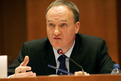 Slovenian Minister of the Environment and Spatial Planning Janez Podobnik during a hearing of the Environment, Public Health and Food Safety Committee of the European Parliament