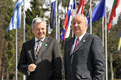 Belgian finance minister Didier Reynders and Slovenian finance minister Andrej Bajuk
