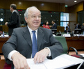 Slovenian Finance Minister, President of the Council Andrej Bajuk prior to the start of the Ecofin Council meeting