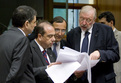 Zunanji ministri Cipra, Italije in Slovenije, Markos Kyprianou, Franco Frattini in Dimitrij Rupel