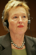 Slovenian Minister of Health Zofija Mazej Kukovič in front of the ENVI committee of the European Parliament