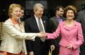 Ministrica Zofija Mazej Kukovič, minister Alan Johnson in evropska komisarka Androulla Vassiliou