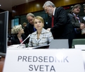 Minister of Higher Education, Science and Technology Mojca Kucler Dolinar during the EU Council session