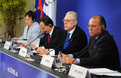 Conférence de presse de la Présidence (Brigitte Zypries, Franco Frattini, Lovro Šturm, Alberto Costa)