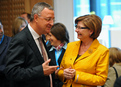 Spanish Minister of Employment and Social Affairs Jesús Caldera Sánchez-Capitán and Slovenian Minister Marjeta Cotman