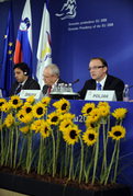Novinarska konferenca predsedstva: komisar Jacques Barrot in minister Radovan Žerjav